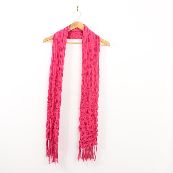 *Pink Rouched Scarf - Picture 3 of 3